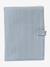 Health Booklet Cover grey blue+WHITE DARK ALL OVER PRINTED+White Stripes - vertbaudet enfant 