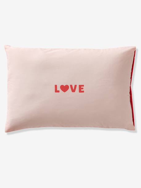 Duvet cover set + pillowcase MY HEART printed pink - vertbaudet enfant 