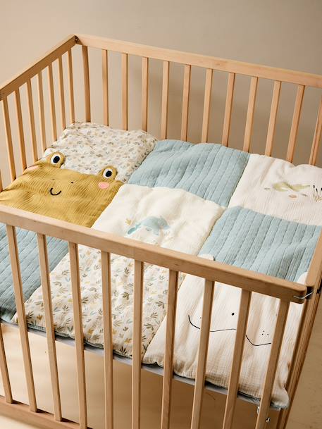 Floor mattress / Play mat in patchwork cotton muslin BAYOU multicoloured - vertbaudet enfant 