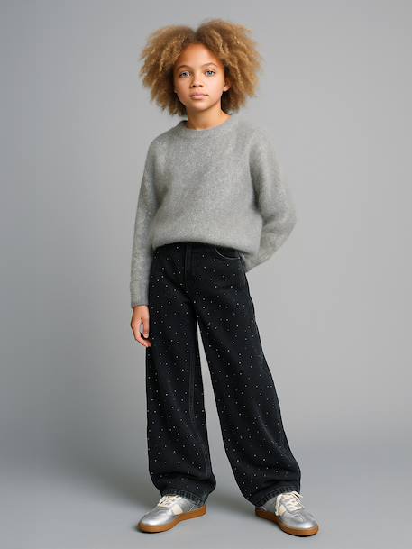 Fluffy Knit Christmas Jumper with Silvery Effect for Girls, JONEN silver - vertbaudet enfant 