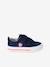 Boys' synthetic trainers with touch 'n' close fastening ecru+navy blue - vertbaudet enfant 