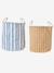 Pack of 2 storage baskets striped beige - vertbaudet enfant 
