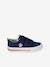 Synthetic trainers with touch 'n' close fastening for children ecru+navy blue - vertbaudet enfant 