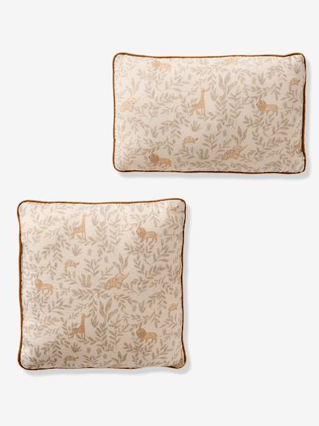 Pack of 2 BABYLON cushions in cotton gauze beige - vertbaudet enfant 