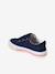 Synthetic trainers with touch 'n' close fastening for children ecru+navy blue - vertbaudet enfant 