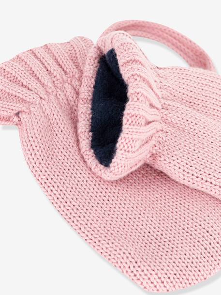 Knitted mittens with fleece lining for baby girls white - vertbaudet enfant 