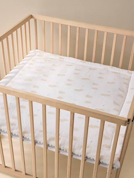 Cotton Muslin Blanket / Play Mat, IN THE CLOUDS striped blue - vertbaudet enfant 