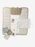 8-piece baby gift set: 1 rattle, 1 travel changing mat, 5 wipes, 1 pouch ochre+printed green+printed white - vertbaudet enfant 