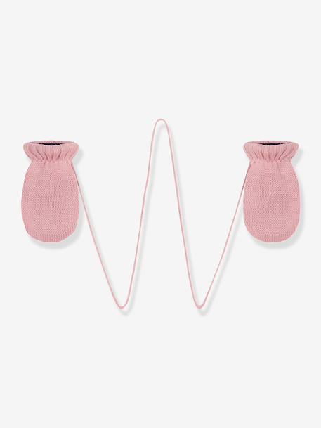 Moufles bébé fille tricot doublé polaire blanc - vertbaudet enfant 