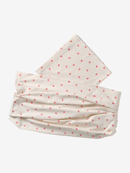 Porte-bébé 2 bandeaux à croiser sans nouage beige imprimé+ivoire imprimé+rose imprimé+sable - vertbaudet enfant 