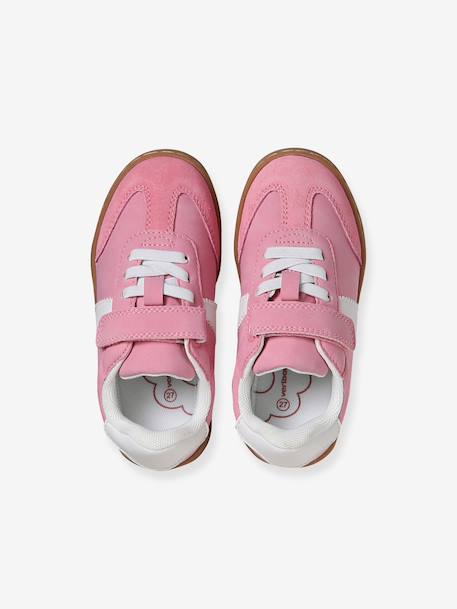 Trainers with Hook-&-Loop Fasteners & Elasticated Laces for Children, Designed for Autonomy rose+set pink - vertbaudet enfant 