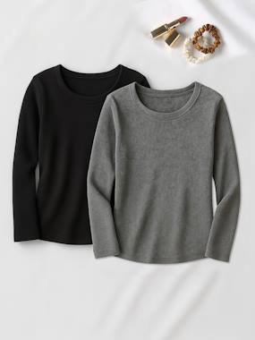 Maternity-Pack of 2 Ribbed Knit T-Shirts for Maternity by ENVIE DE FRAISE