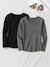 Pack of 2 Ribbed Knit T-Shirts for Maternity by ENVIE DE FRAISE black - vertbaudet enfant 