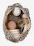 Trousse toilette Mama gaze coton beige imprimé+blanc+écru - vertbaudet enfant 