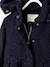Manteau à capuche fille drap de laine MARINE GRISE+VIOLINE - vertbaudet enfant 