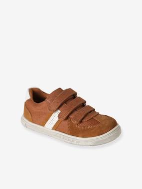 Shoes-Synthetic Trainers with Hook-&-Loop Fasteners for Boys 