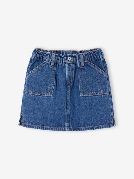Girls' denim skirt brut denim+light blue+medium blue - vertbaudet enfant 
