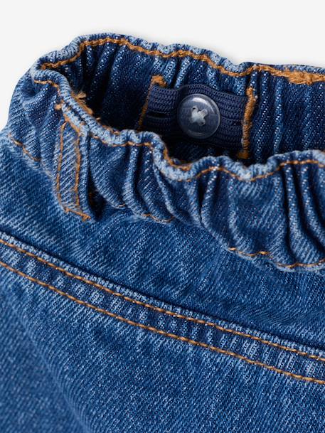 Jupe en jean fille bleu clair+bleu moyen+denim brut - vertbaudet enfant 