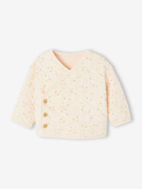 Baby-Jumpers, Cardigans & Sweaters-Cardigans-Wrap-Over Cardigan with Front Opening for Newborn Babies