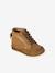 Lace-Up Soft Leather Boots for Babies, Designed for First Steps 6509+camel+iridescent beige - vertbaudet enfant 