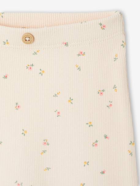Rib Knit Leggings for Newborn Baby Girls rose+vanilla - vertbaudet enfant 