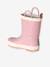 Wellies in Printed Natural Rubber for Children printed beige+printed pink - vertbaudet enfant 