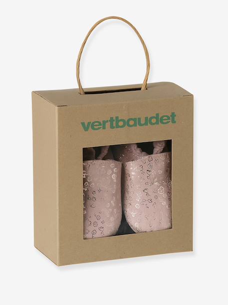 Chaussons bébé cuir souple blanc imprimé+bleu nuit+lot rose+or+rose imprimé+rose poudré - vertbaudet enfant 