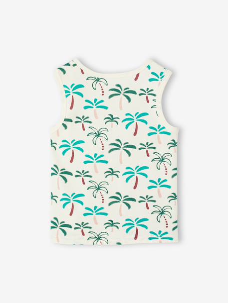 Tropical Print Tank Top for Boys printed white - vertbaudet enfant 