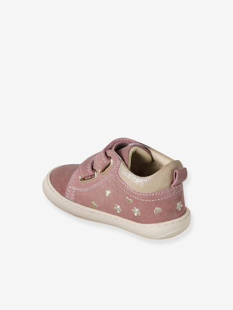 Soft Leather Ankle Boots for Babies, Designed for First Steps bronze+dusky pink+gold+mauve+printed beige+printed blue+printed green+printed pink+rose+rosy+set pink+turquoise - vertbaudet enfant 