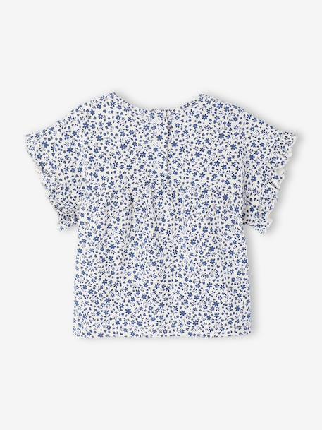 Fancy T-Shirt for Baby Girls ecru+navy blue - vertbaudet enfant 