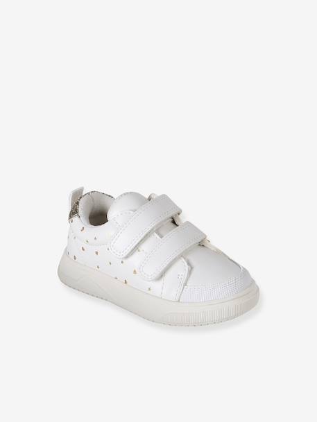 Trainers with touch 'n' close fastening for babies printed white - vertbaudet enfant 