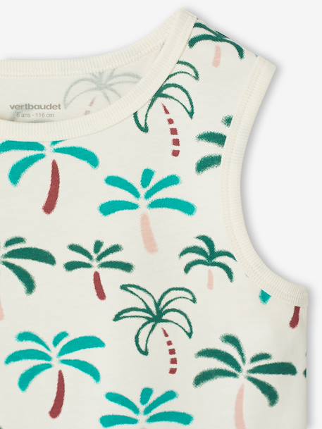 Tropical Print Tank Top for Boys printed white - vertbaudet enfant 