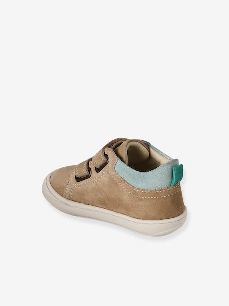 Pair of Soft Leather Boots for Babies, Designed for First Steps beige+blue+brown+chocolate+electric blue+green+ochre+sage green+set beige+set brown+set green - vertbaudet enfant 