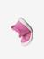 Soft leather lace-up ankle boots for baby's first steps brown+fuchsia+rose - vertbaudet enfant 