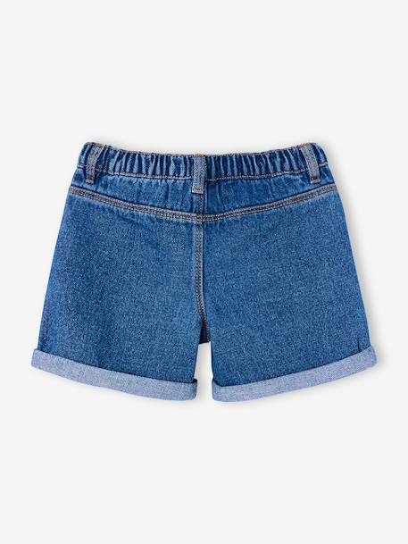 Girls' denim shorts - BASICS brut denim+light blue+medium blue - vertbaudet enfant 
