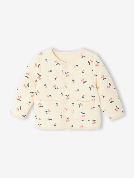 Quilted Cardigan for Girls vanilla - vertbaudet enfant 