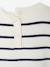 Striped Jumper with Frill Detail for Girls striped navy blue - vertbaudet enfant 