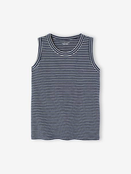 Pack of 3 boy's tank tops navy blue - vertbaudet enfant 