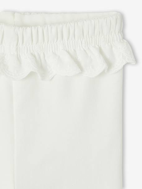 Jersey Knit Leggings for Newborn Girls ecru - vertbaudet enfant 