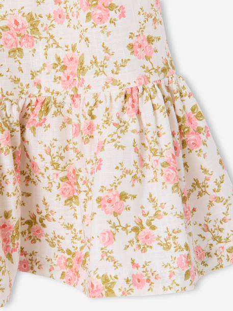 Printed Midi Skirt for Girls ecru - vertbaudet enfant 