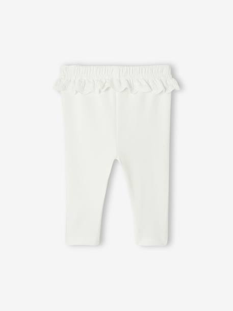 Jersey Knit Leggings for Newborn Girls ecru - vertbaudet enfant 