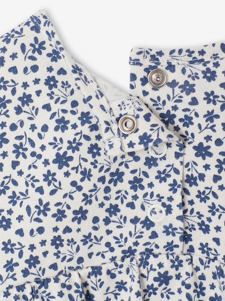 Fancy T-Shirt for Baby Girls ecru+navy blue - vertbaudet enfant 
