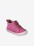 Soft leather lace-up ankle boots for baby's first steps brown+fuchsia+rose - vertbaudet enfant 