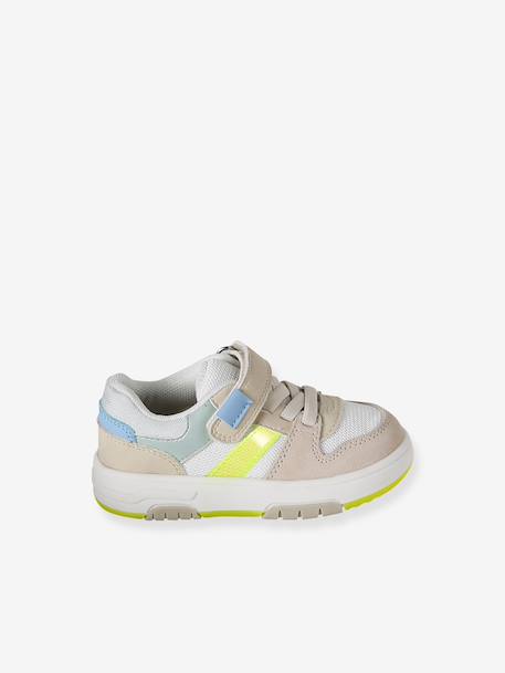 Elasticated Synthetic Trainers for Babies set beige - vertbaudet enfant 