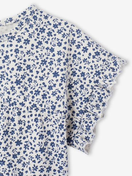 Fancy T-Shirt for Baby Girls ecru+navy blue - vertbaudet enfant 