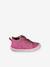 Soft leather lace-up ankle boots for baby's first steps brown+fuchsia+rose - vertbaudet enfant 