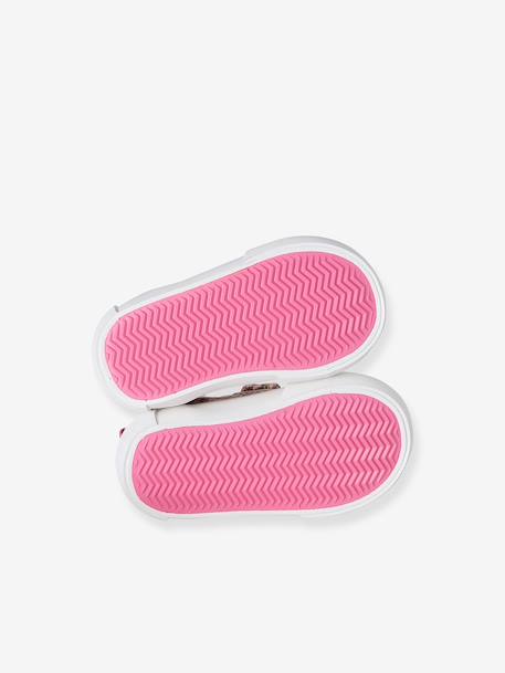 Striped Trainers with Hook-&-Loop Straps printed pink+striped blue - vertbaudet enfant 