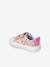 Striped Trainers with Hook-&-Loop Straps printed pink+striped blue - vertbaudet enfant 