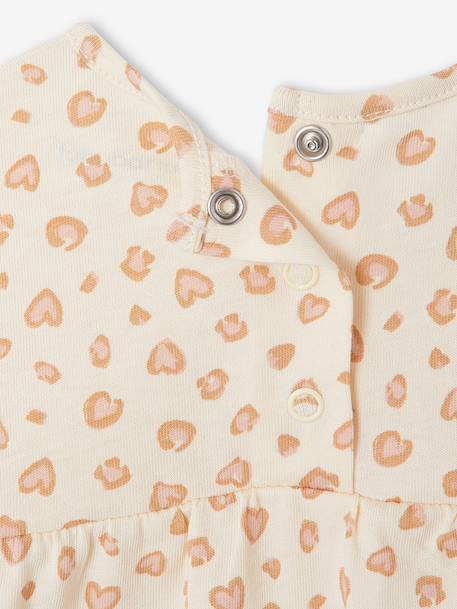 Fancy T-Shirt for Baby Girls ecru+navy blue - vertbaudet enfant 