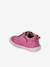 Soft leather lace-up ankle boots for baby's first steps brown+fuchsia+rose - vertbaudet enfant 
